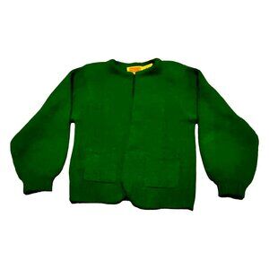 The Import Workshop Vintage Green Sweater Cardigan with Pockets Size Small
